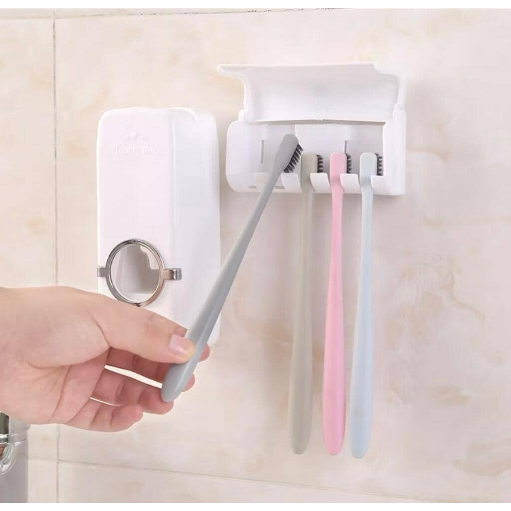aplicador de pasta de dente Automático + Suporte para 5 escovas - LK House
