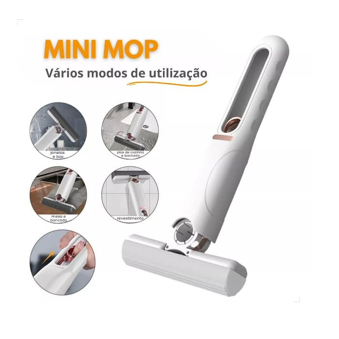 Mini Mop de Limpeza Absorvente Auto-Squeeze – Praticidade e Eficiência em Cada Passada