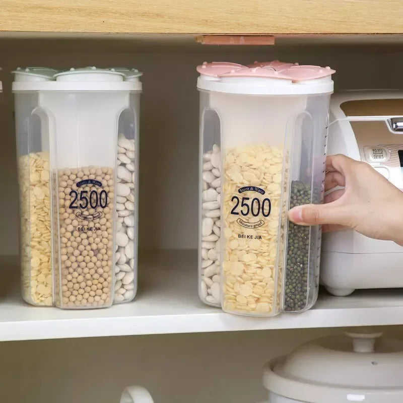 Pote Hermético com Divisórias Personalizáveis 2,8L – Armazenamento Organizado e Fresco