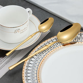 Talheres Dourados 24 Peças de Aço Inox – Elegância e Durabilidade para Sua Mesa - LK House
